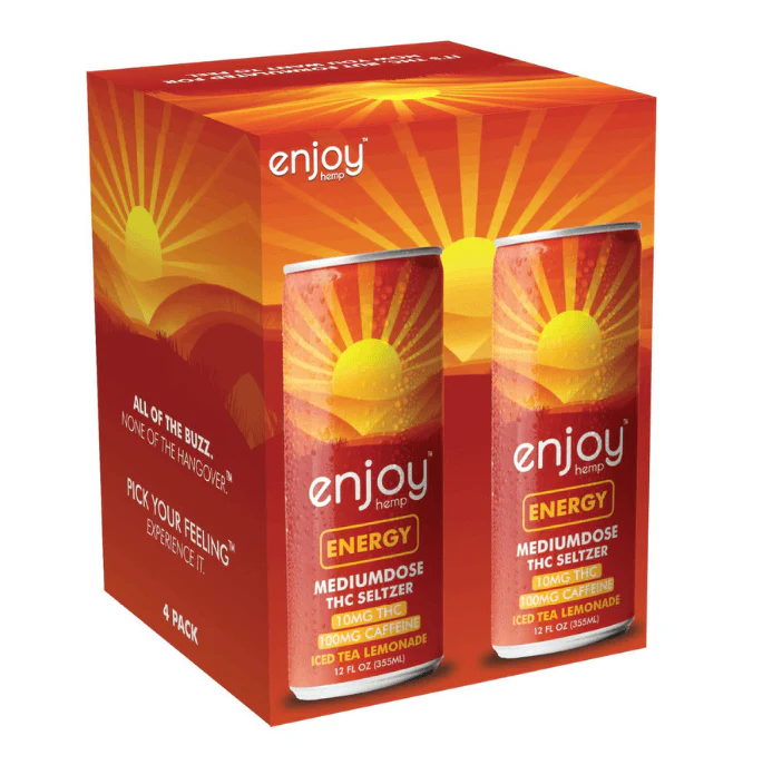 10mg THC + 100mg Caffeine Energy Seltzer | Iced Tea Lemonade - Image 3