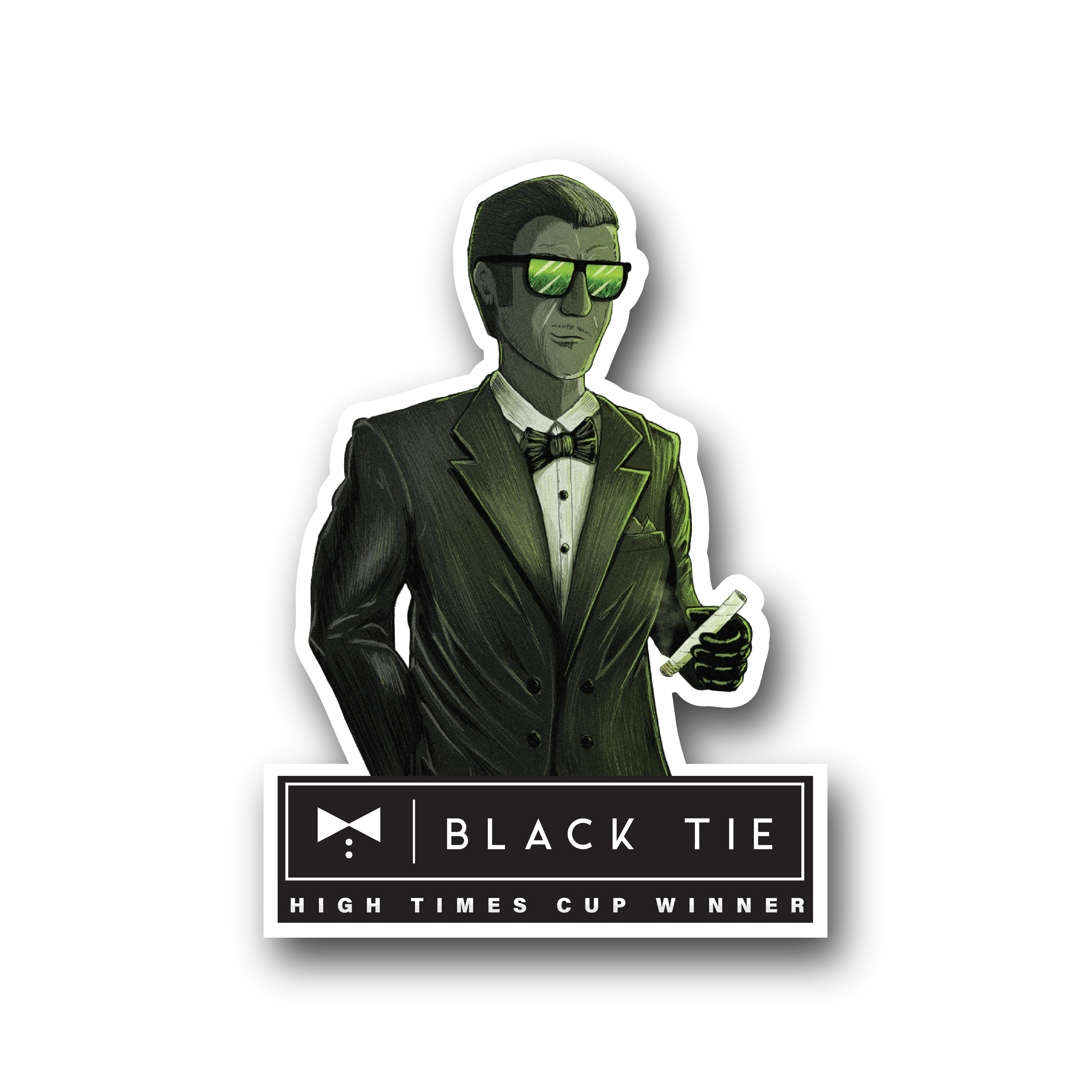 Black Tie Boss Man Sticker | Vinyl Sticker (3" x 2.5")
