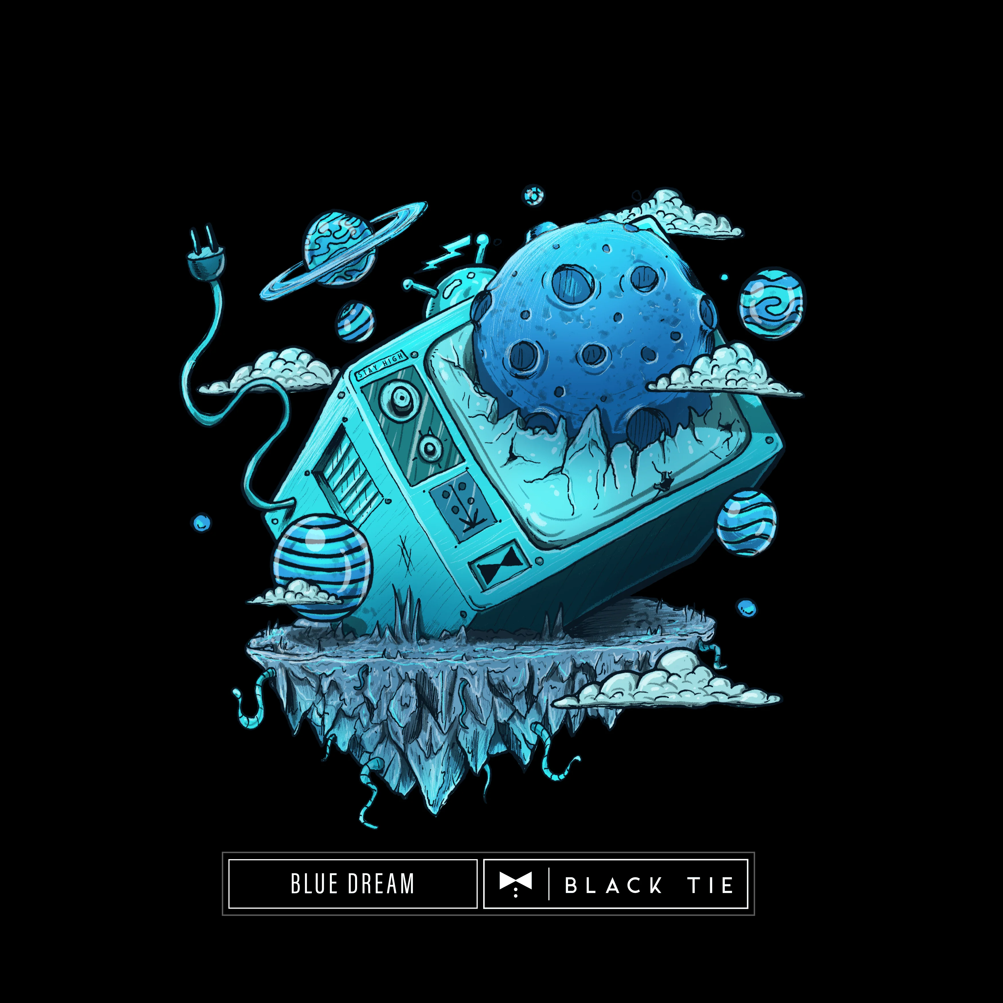 Blue Dream (Light Dep) THC-A Flower T-Shirt | Black Tie Strain Apparel - Image 3