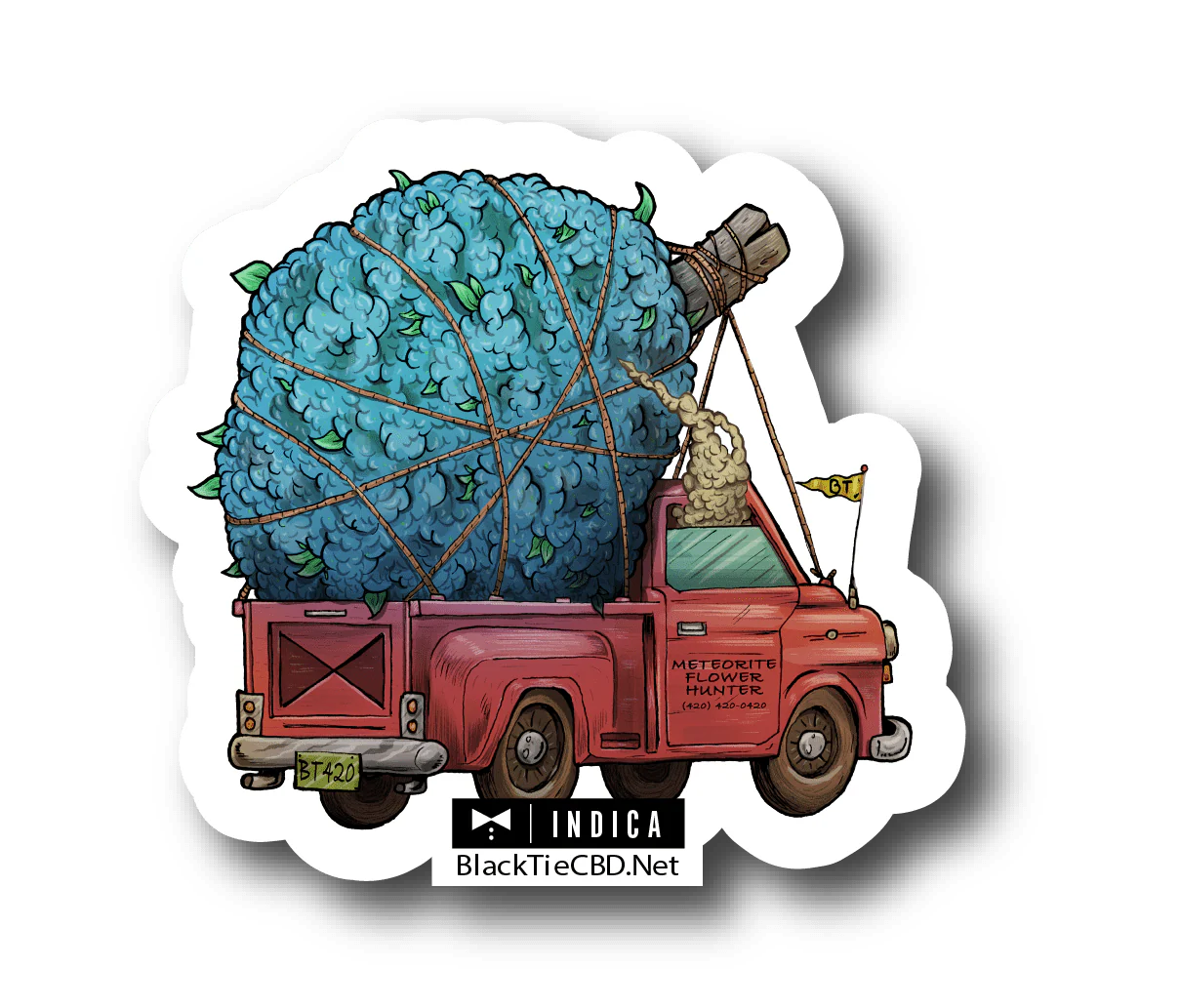 Blue Meteorite Strain Sticker | Vinyl Sticker (3" x 2.5")