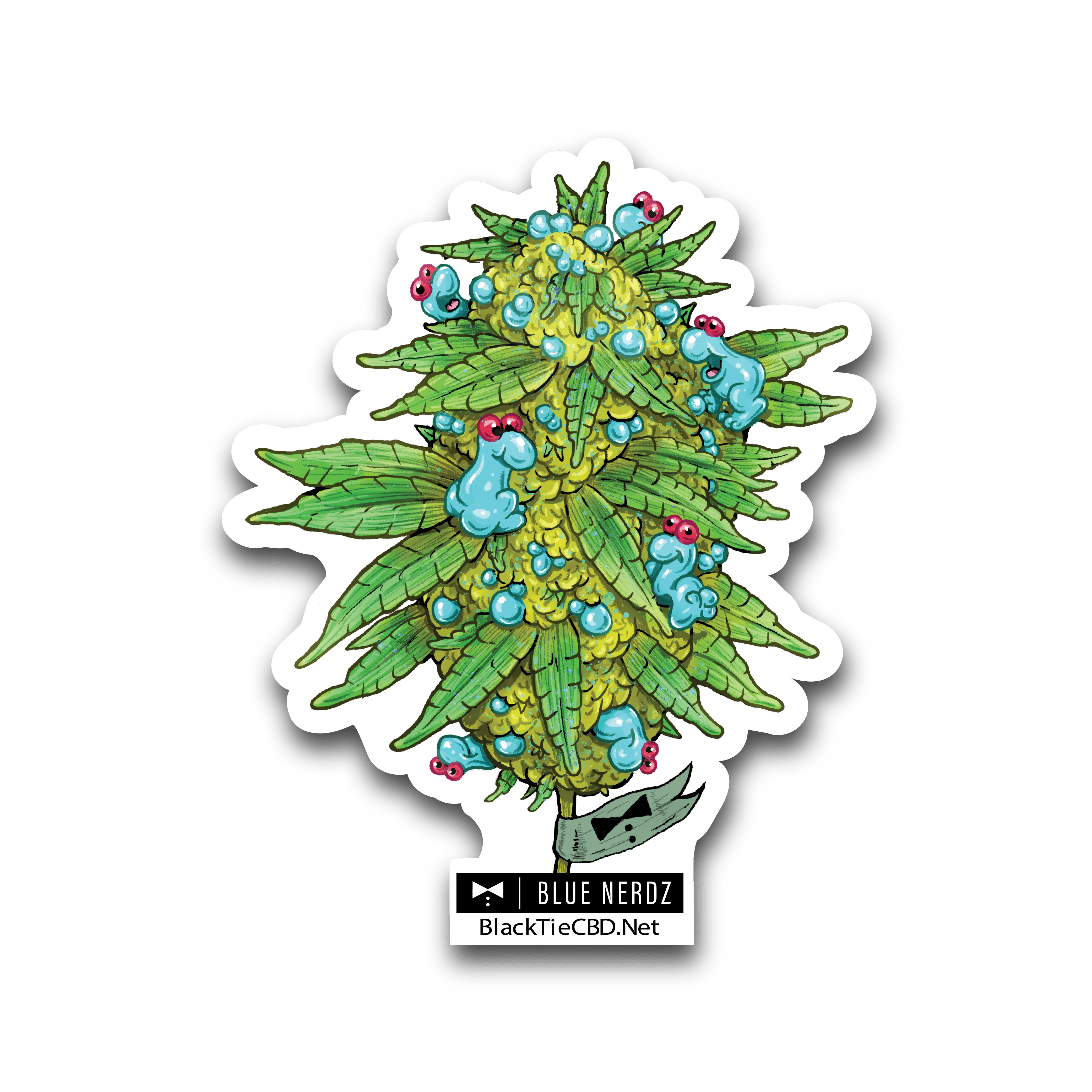 Blue Nerdz Strain Sticker | Vinyl Sticker (3" x 2.5")