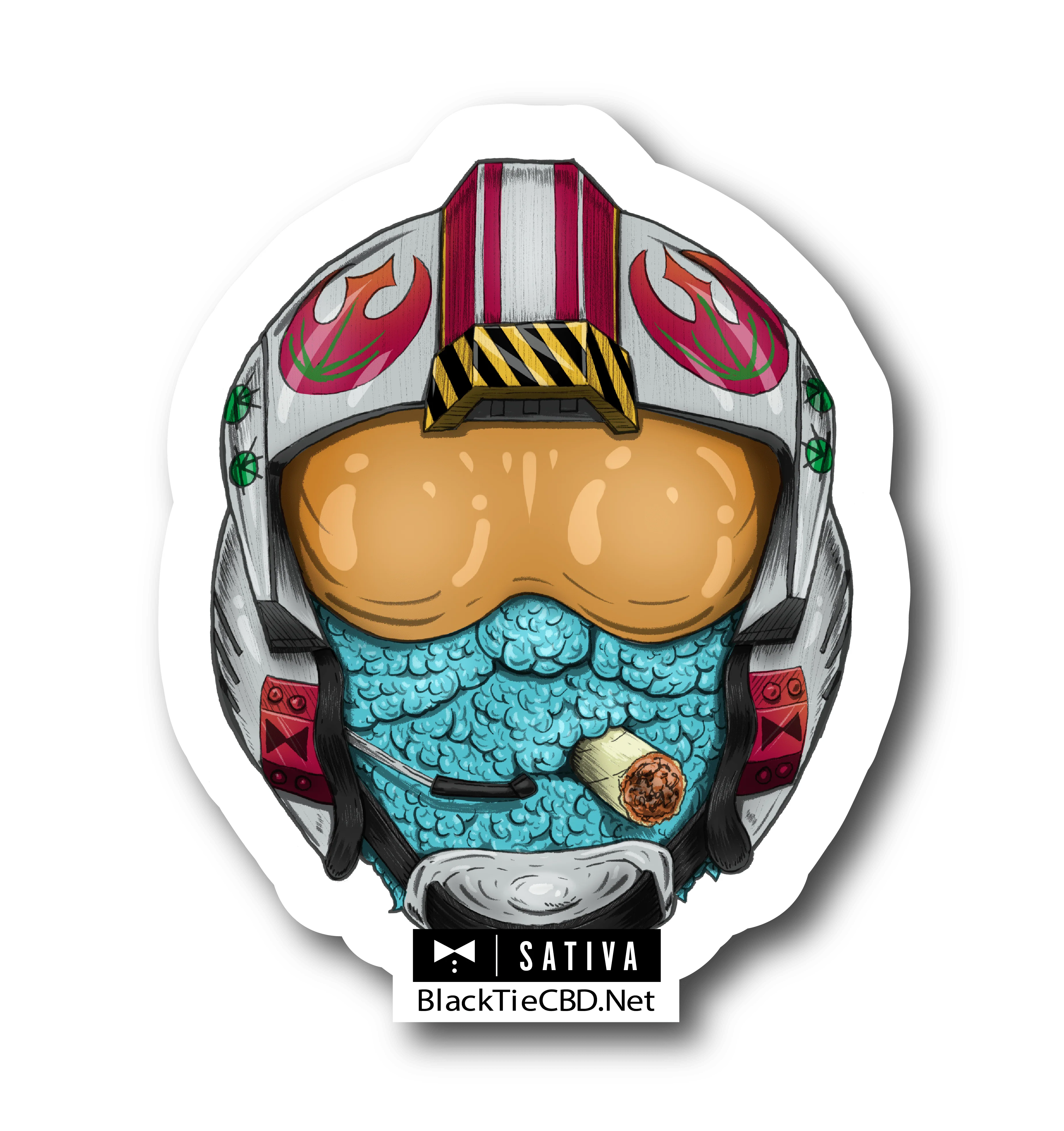 Blue Skywalker Strain Sticker | Vinyl Sticker (3" x 2.5")