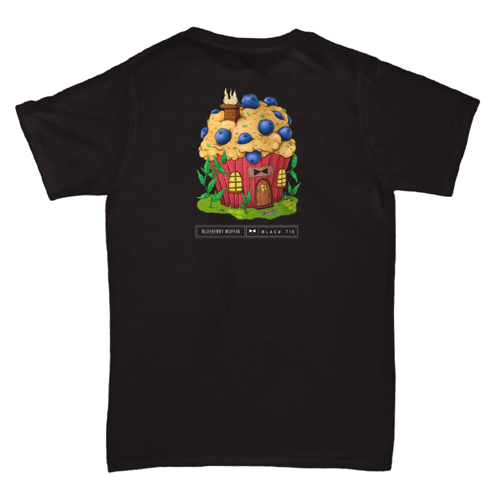Blueberry Muffins (GREENHOUSE) THC-A Flower T-Shirt | Black Tie Strain Apparel