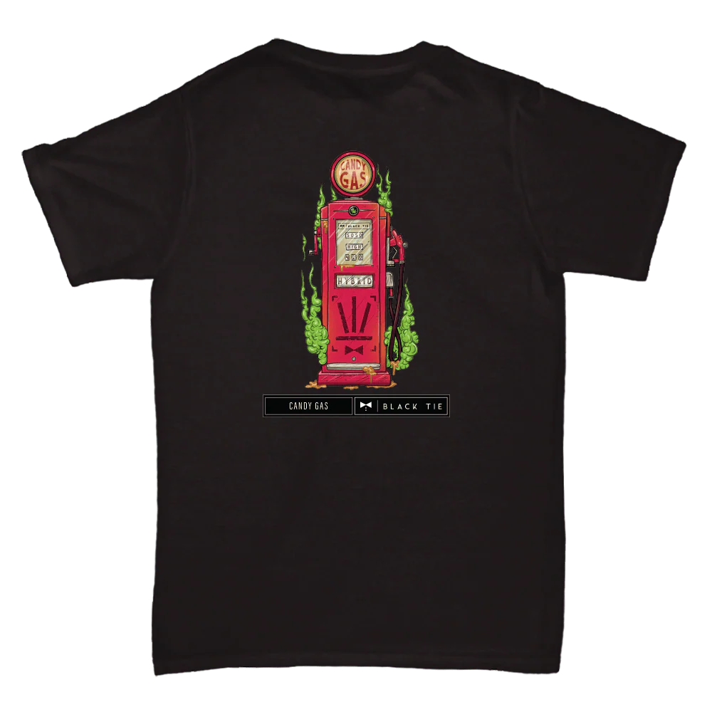 Candy Gas (INDOOR) THCA Flower T-Shirt | Black Tie Strain Apparel - Image 3