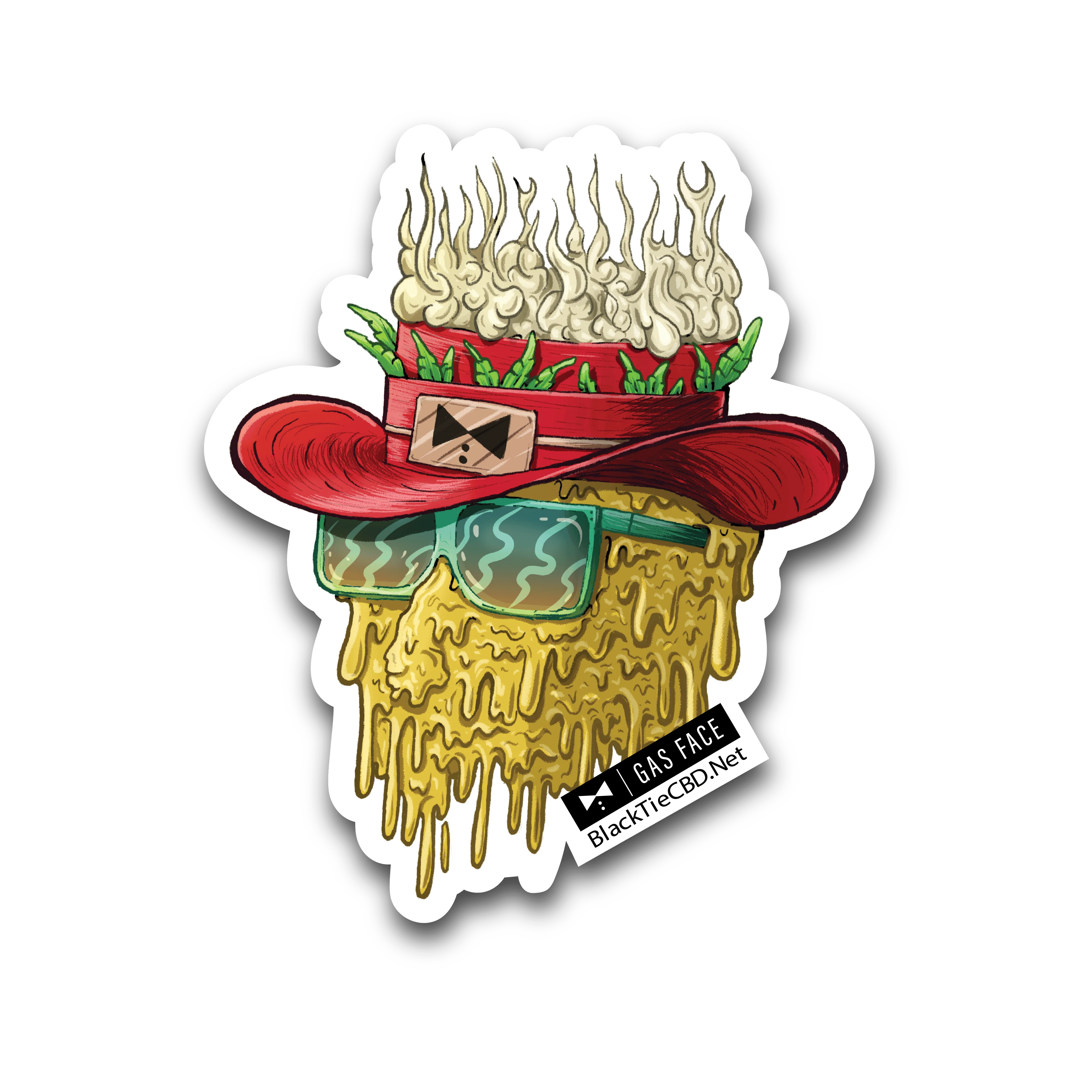 Gas Face Strain Sticker | Vinyl Sticker (3" x 2.5")