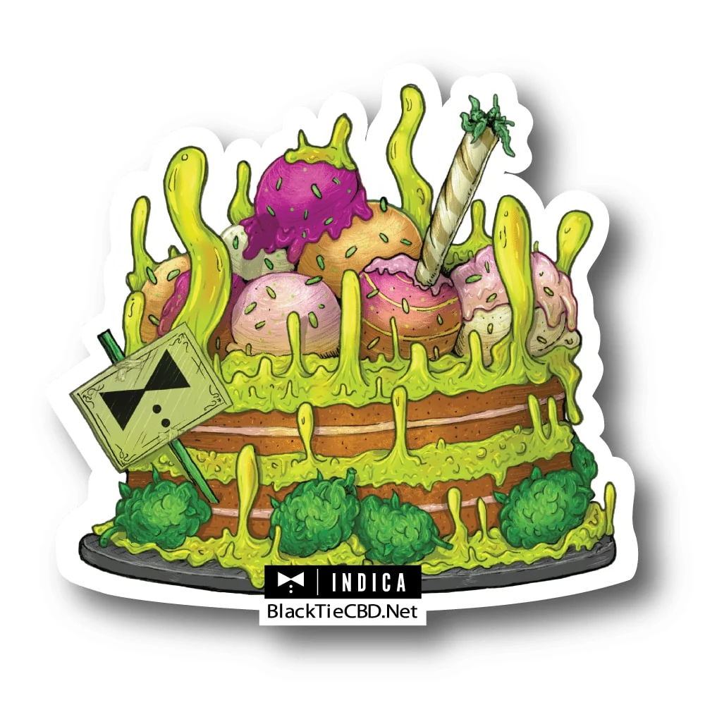 Ice Cream Cake Strain Sticker | Vinyl Sticker (3" x 2.5")