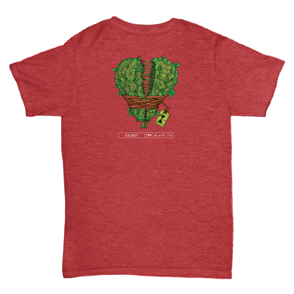 Jealousy (INDOOR) THC-A Flower T-Shirt | Black Tie Strain Apparel - Image 3