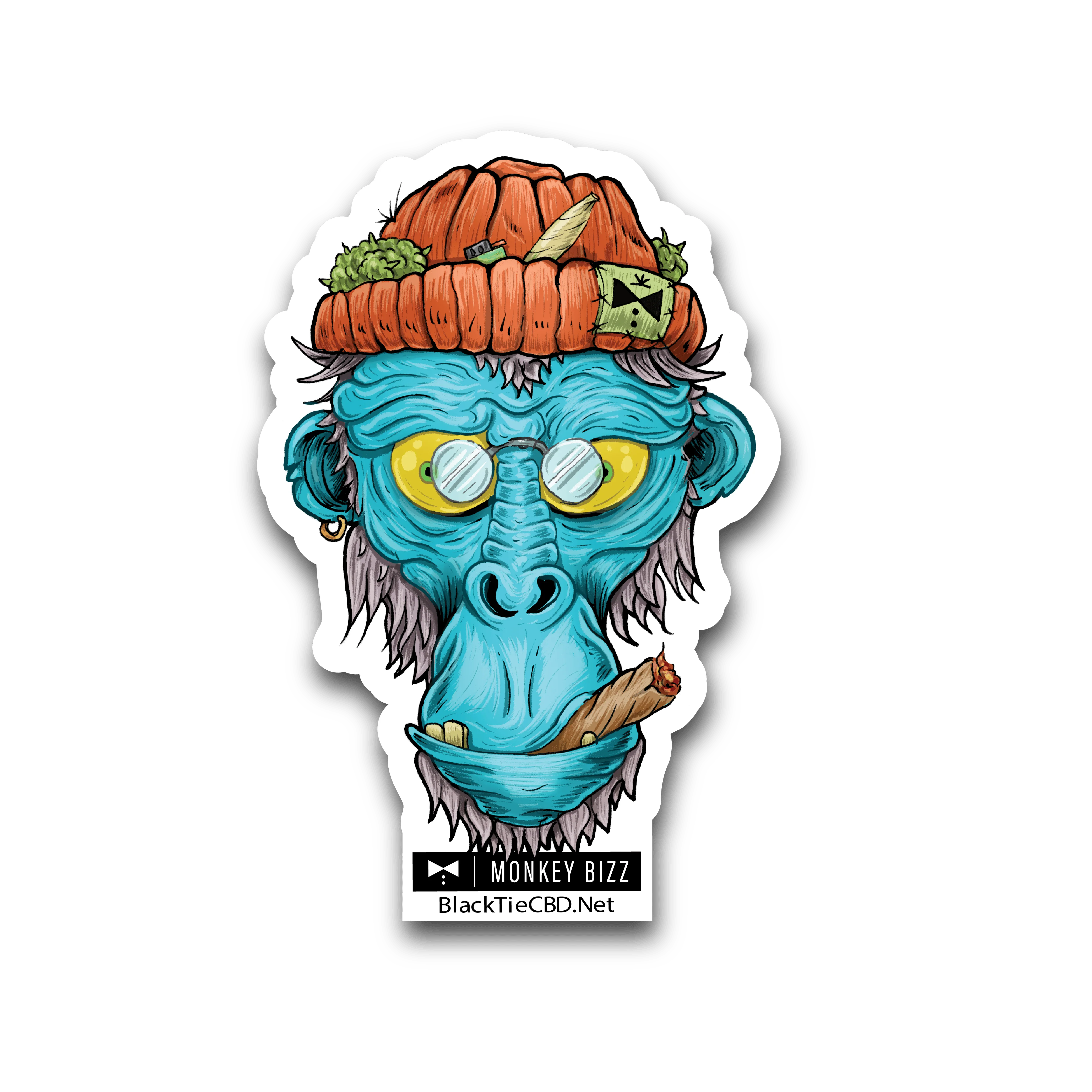 Monkey Bizz Strain Sticker | Vinyl Sticker (3" x 2.5")