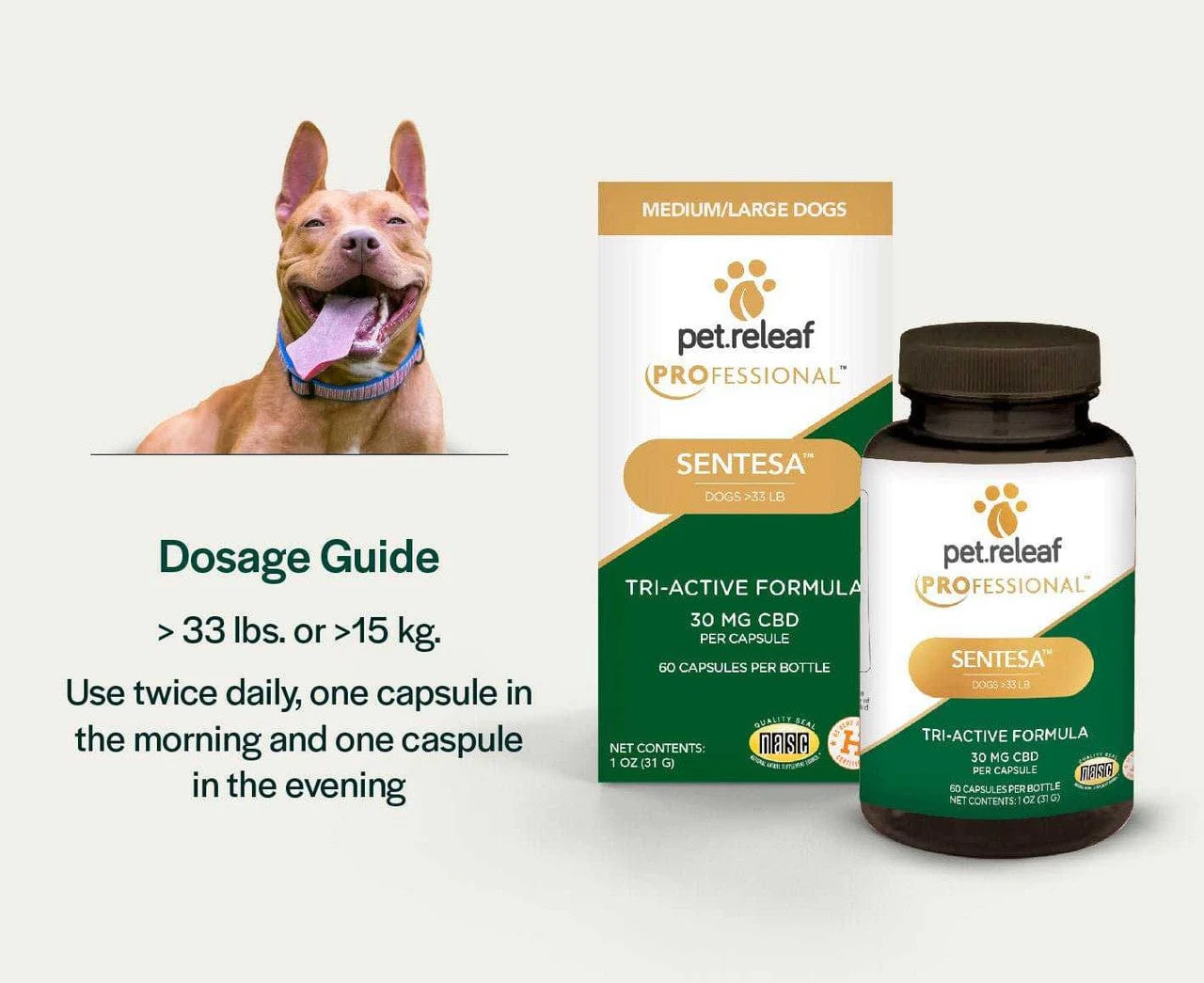 NEW! SENTESA Tri-Active Capsules | Medium/Large Dogs - Image 3