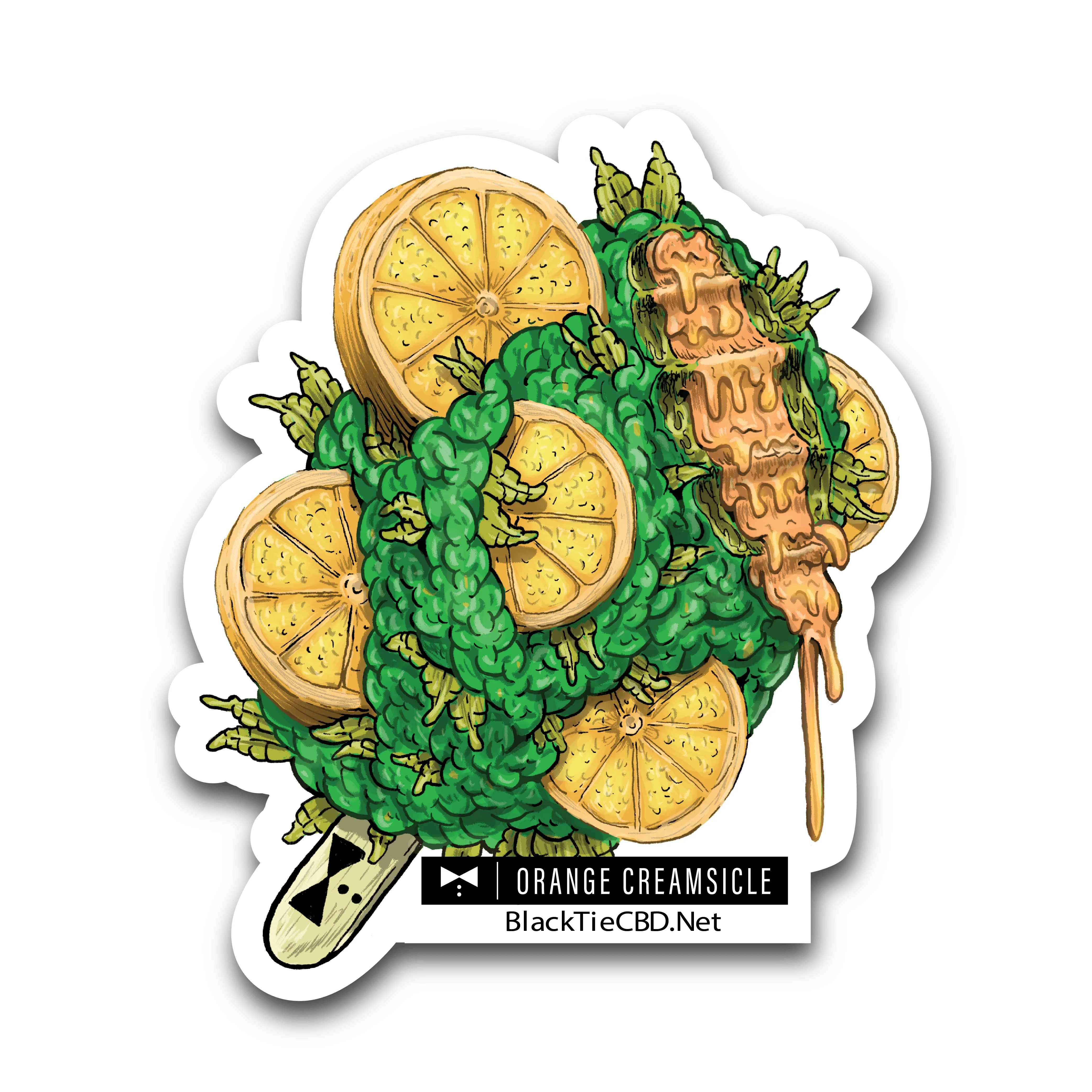 Orange Creamsicle Strain Sticker | Vinyl Sticker (3" x 2.5")