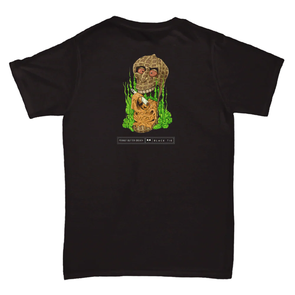 Peanut Butter Breath (INDOOR) THCA Flower T-Shirt | Black Tie Strain Apparel