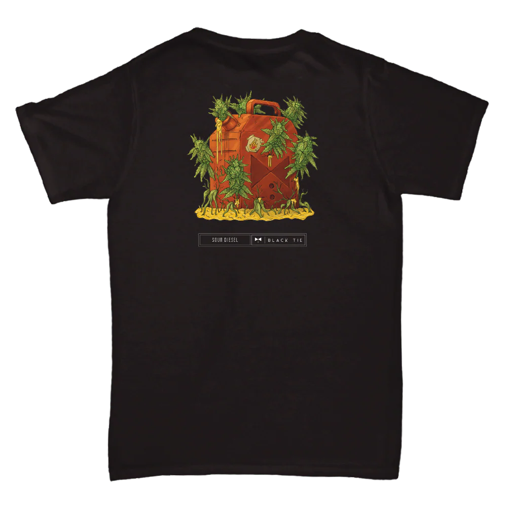 Sour Diesel (INDOOR) THC-A Flower T-Shirt | Black Tie Strain Apparel