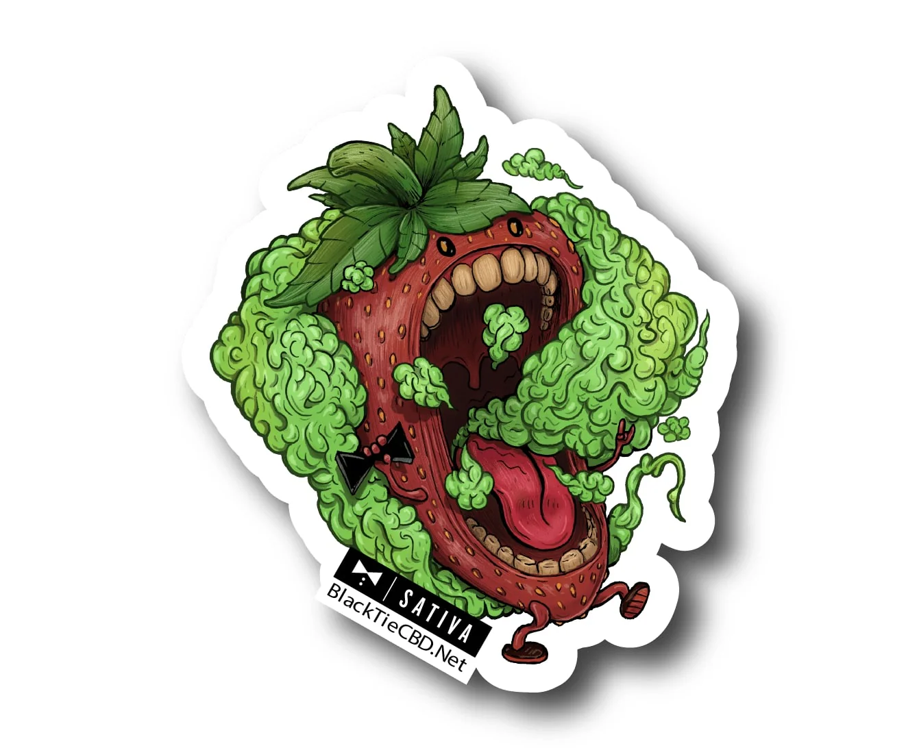 Strawberry Cough Strain Sticker | Vinyl Sticker (3" x 2.5")