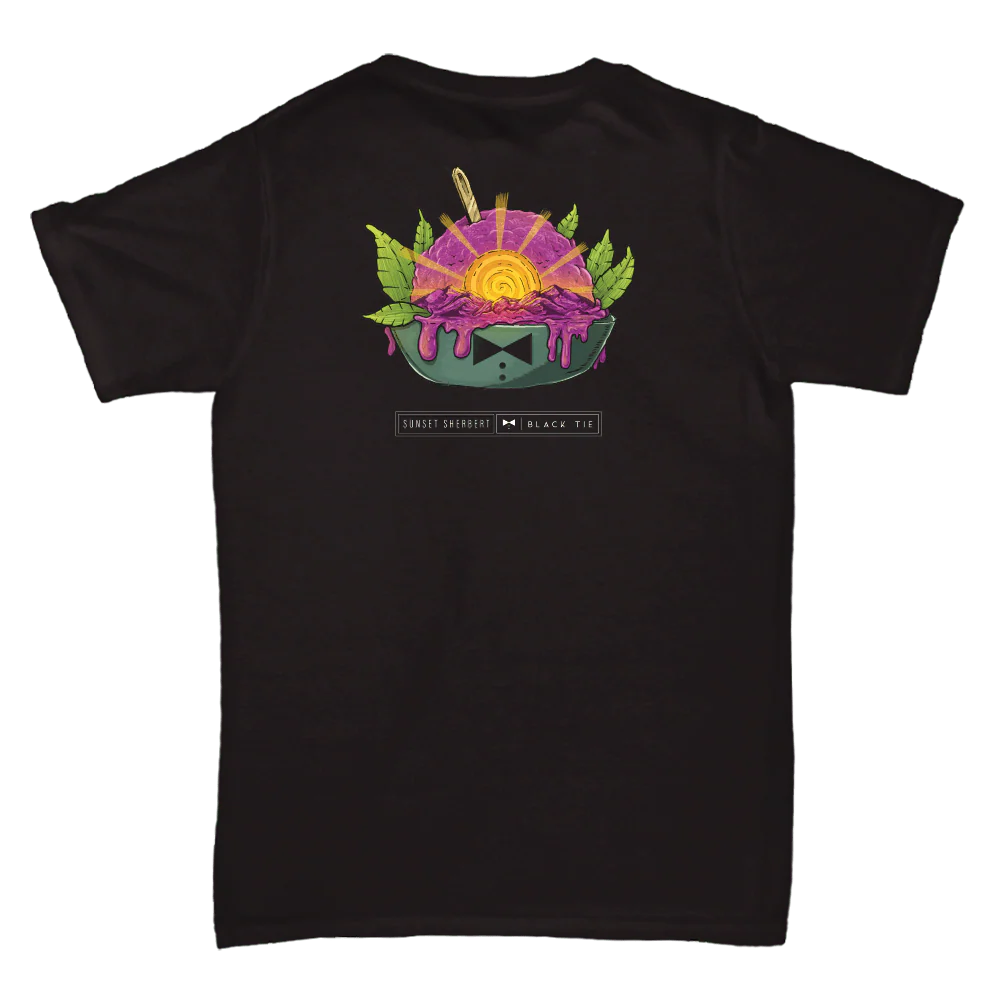 Sunset Sherbert (INDOOR) THC-A Flower T-Shirt | Black Tie Strain Apparel