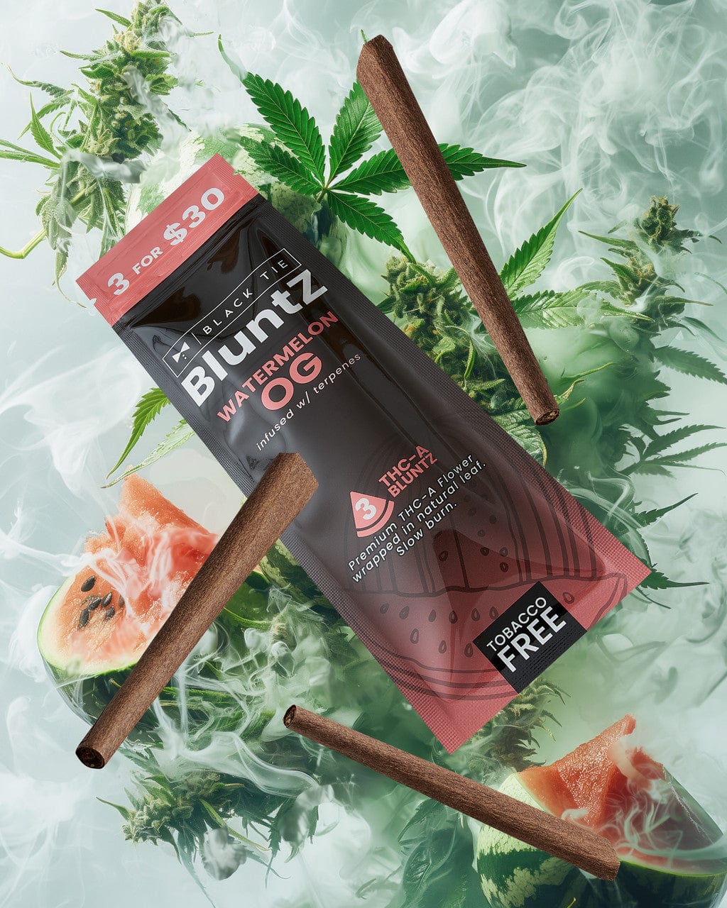 WATERMELON OG THC-A BLUNTZ (PreRolled) _ Pack of 3 - Image 3